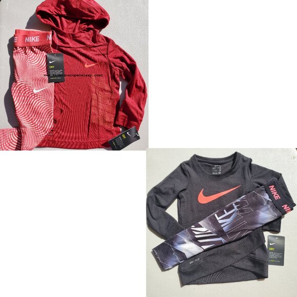Nike Girls 2T Sweatshirt, Dri-fit Leggings, Hooded Tunic...